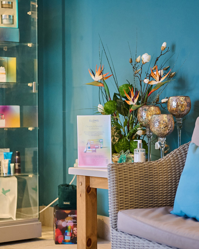 Luxury Elemis Product Display at Comis Spa, Isle of Man