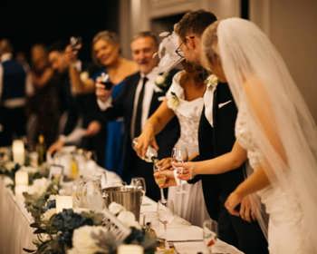 Decorated Wedding Reception Tables at Comis Hotel Weddings Isle of Man